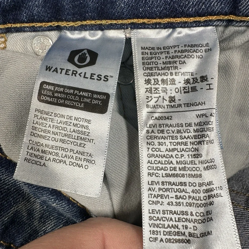 Levi's 505 Denim Jeans Men's 38x30 Straight Fit High Rise Blue Medium Wash